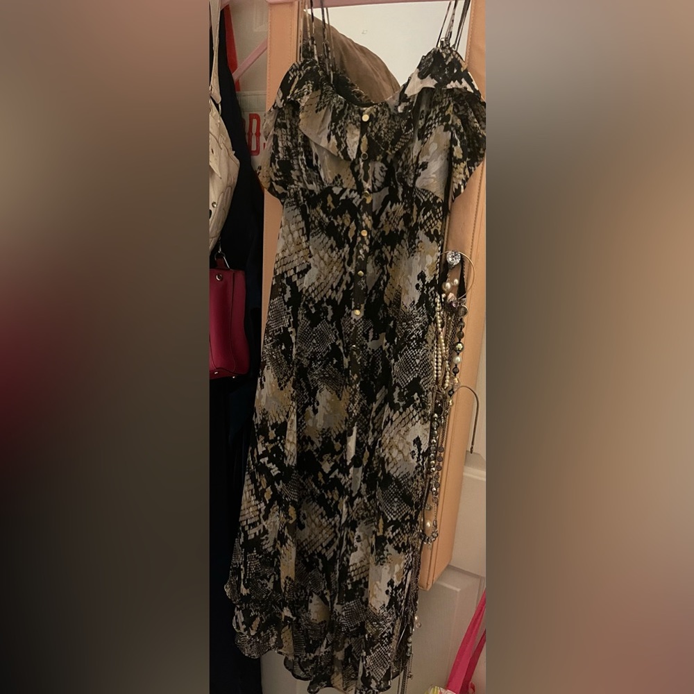Snakeskin Print black and whit dress by Jennifer Lopez